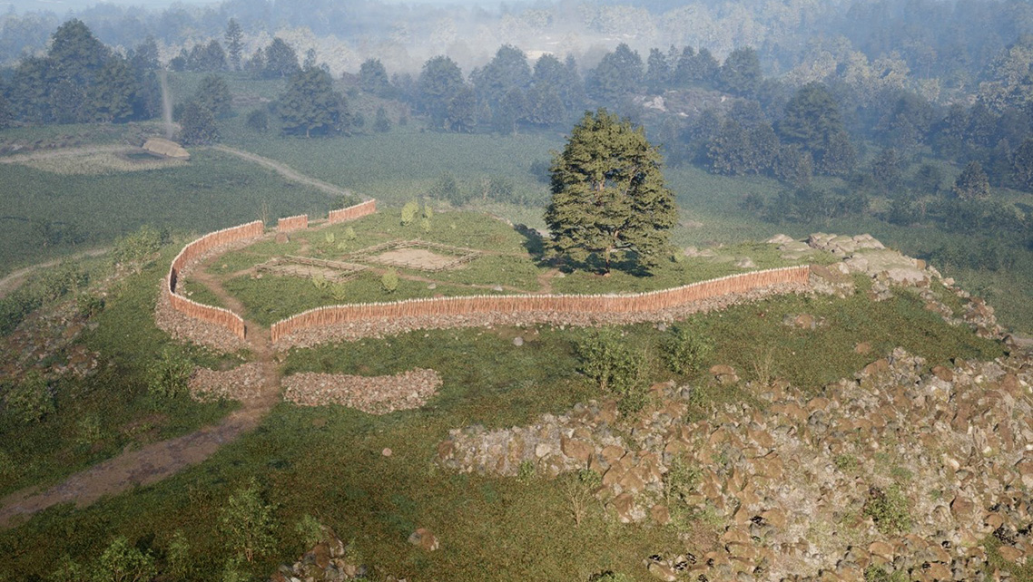 Digital besöksplats för fornborgen vid Landsjö