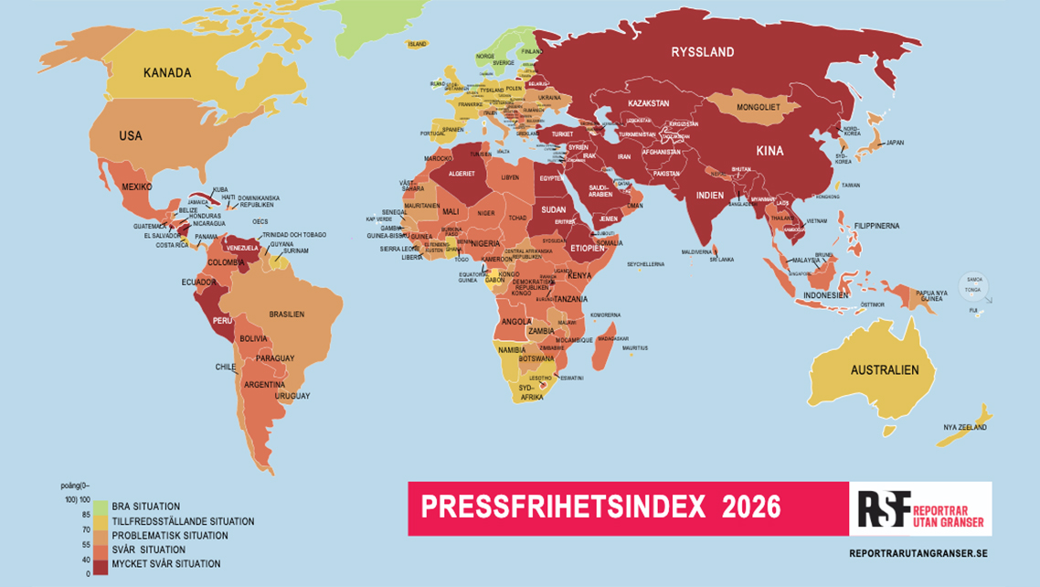Reportrar utan gränser: Lagar används som vapen mot journalistik