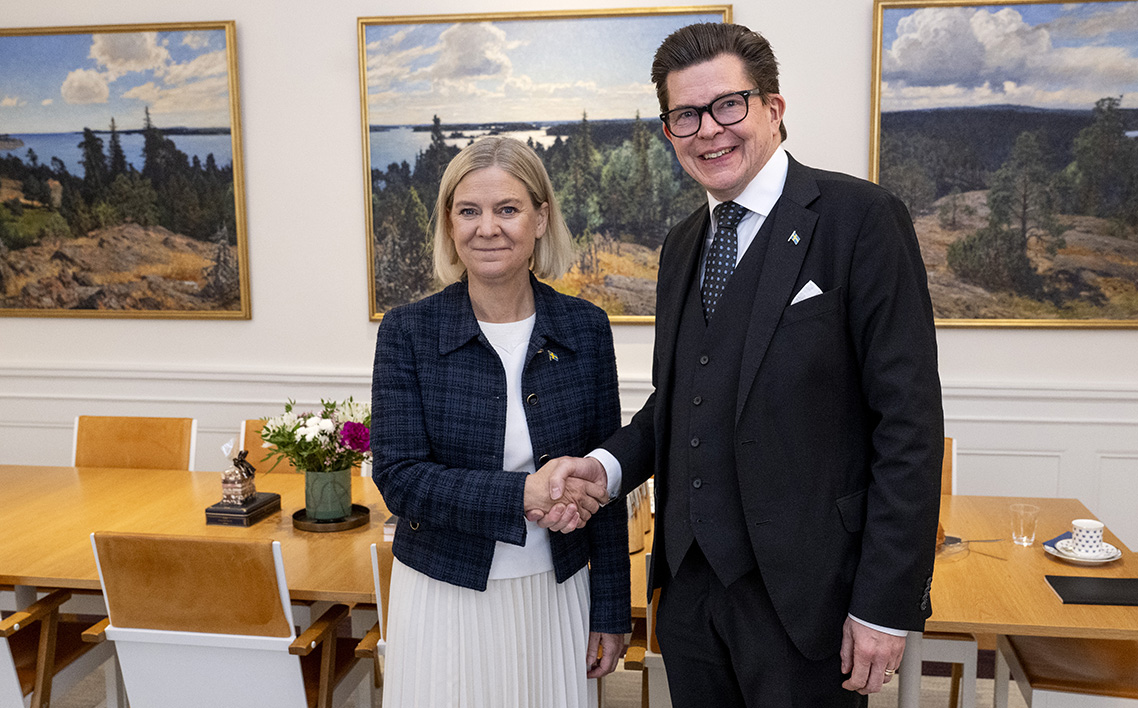 Magdalena Andersson hos talmannen
