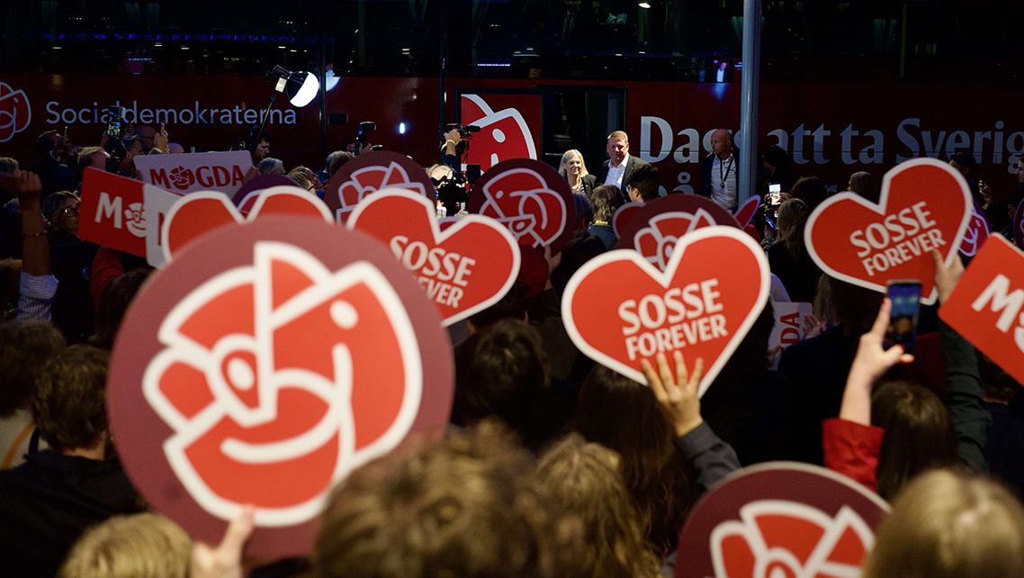 Live från Socialdemokraternas valvaka