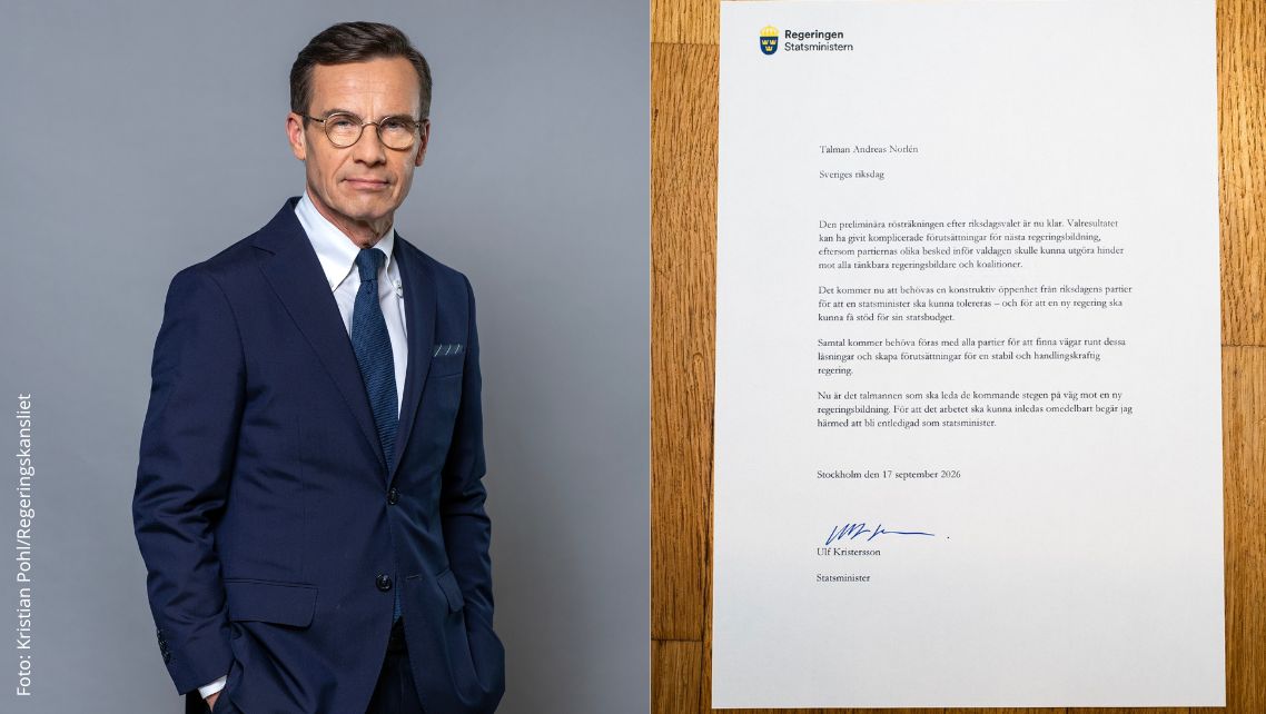 Ulf Kristersson avgår som statsminister